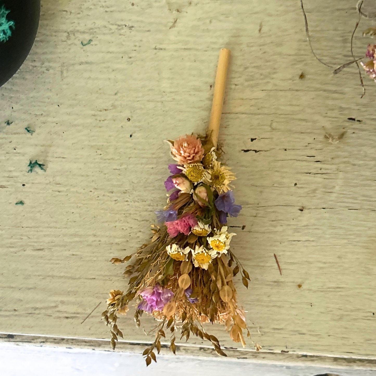 Mini Dried Flower Witch's Broom